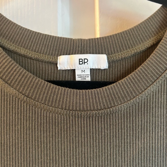 BP Olive Green Bodycon Ribbed Mini Dress with Slit Size Medium - Picture 4 of 7